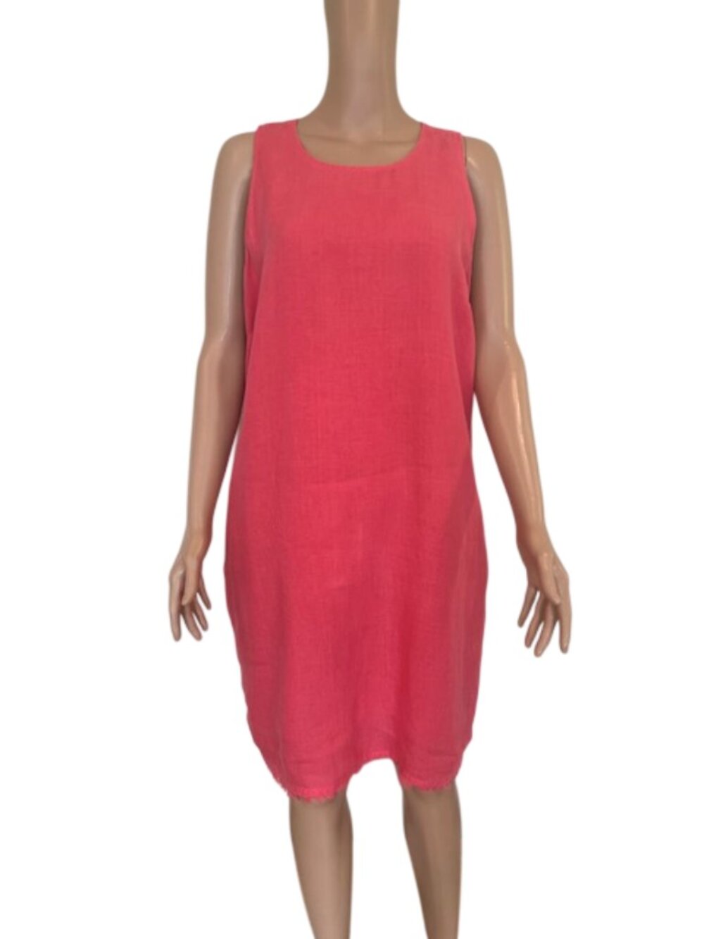 Tommy Bahama 100% Linen Dress Coral Resort Wear Women's Large